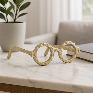 Sagebrook Home Abstract Glasses Aluminum Sculpture Decoration - 1 of 4