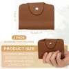 Unique Bargains Leather Slim ID Card Business Card Holder Wallets with 24 Slots 4" x 3" 2 Pcs - 2 of 4