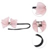 Unique Bargains Women's Solid Color Hair Disk Pink Black 1 Pc - 3 of 4