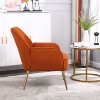 KTMBDW Modern Accent Chair with High Back and Mental Legs for Living Room, Bedroom - 3 of 4