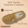 CUSHIONAIRE Origin Genuine Suede Mule Clogs for Women, Cozy Slip-On Moc Toe Loafer with Buckle and Faux Fur Cushioned Footbed - 3 of 4