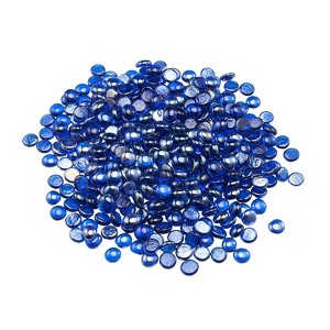 VEVOR Fire Glass, 20LBS / 9KG High-Temperature Resistant Fireplace Rocks, 3/4-Inch / 19.05 mm Reflective & Smokeless Firepit Glass Beads, Cobalt Blue - 1 of 4