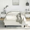 vidaXL Twin Bed Frame, Faux Leather Upholstered Platform Bed Frame, White, No Mattress - 3 of 4