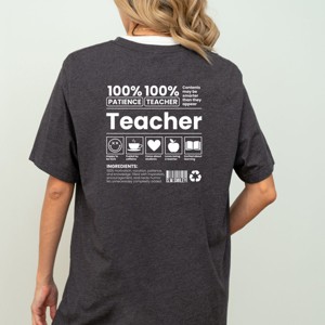 Simply Sage Market S.W.Smiley Teacher Recipe Front & Back Design Short Sleeve Tee - 1 of 4