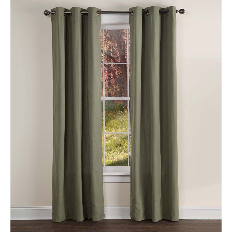 Homespun Grommet-Top Insulated Curtain, 96"L, 2 of 3