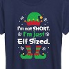 Women's - Instant Message - I'm Not Short Just Elf Sized Funny Christmas Short Sleeve Graphic T-Shirt - 2 of 4