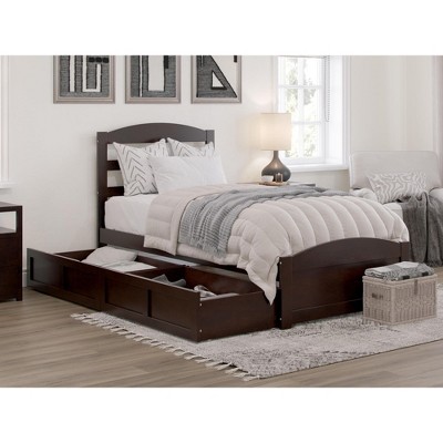 AFI Furnishings Warren Platform Bed T with Footboard & Drawers ES