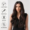Jessie's Wig 26 Inch Long Wavy Bangs With Wig Middle Part Non Lace Synthetic Hair Brown Highlight 1 Pc/Pack - 4 of 4