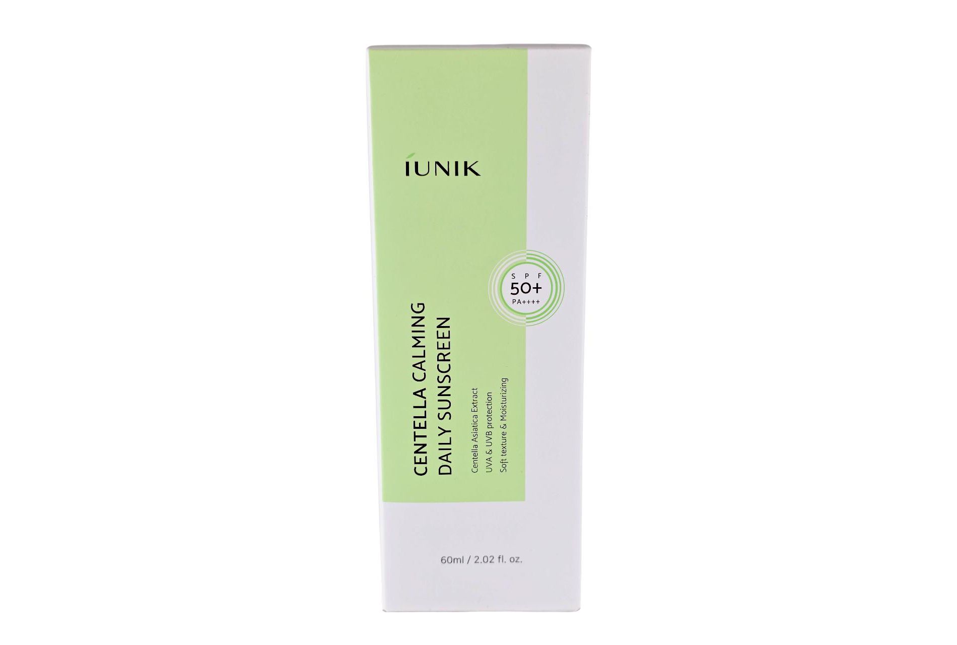 iunik Centella Calming Daily Sunscreen SPF 50+ (2.02 oz) - An invisible, skin-soothing shield that hydrates like a cloud