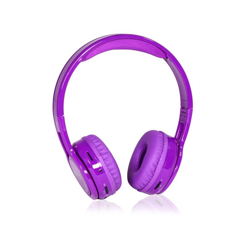 Contixo KB2600 Kids Bluetooth Wireless Headphones -Volume Safe Limit 85db -On-The-Ear Adjustable Headset (Purple), 2 of 11