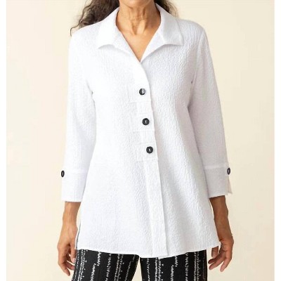 Women's Crinkle Crepe Patch Button Tunic - habitat