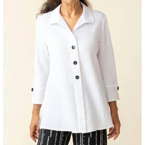 Women's Crinkle Crepe Patch Button Tunic - habitat - 1 of 4