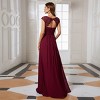 Ever-Pretty Maxi Long Lace Cap Sleeve Bridesmaid Dress - image 3 of 4