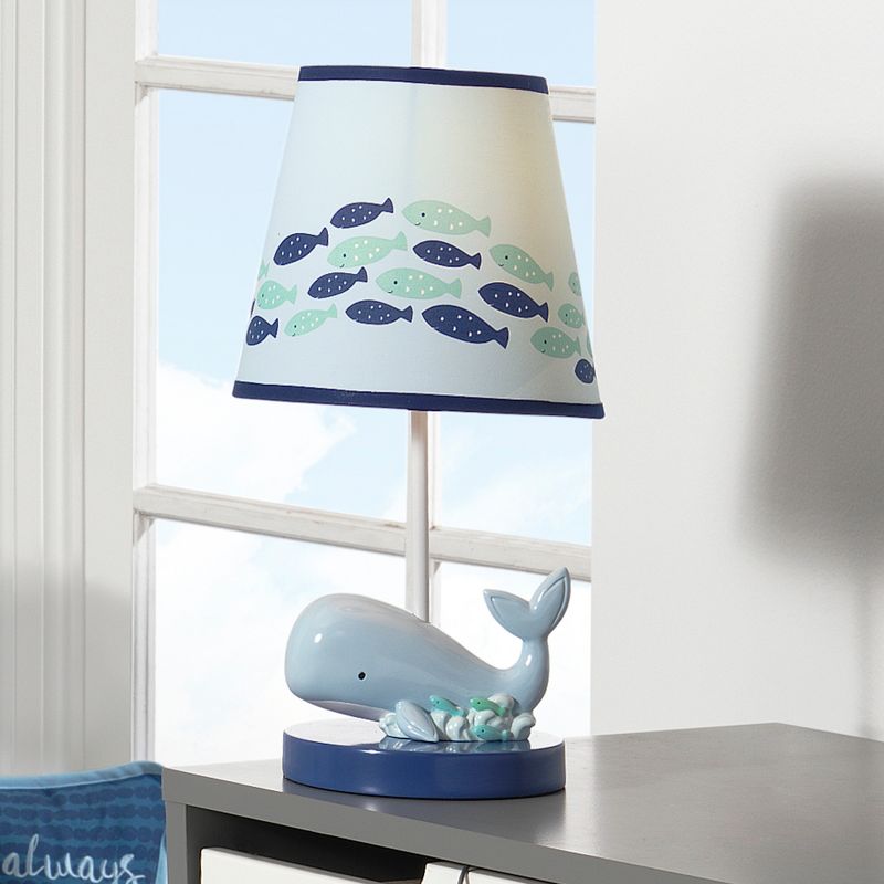 Lambs & Ivy Oceania Blue Ocean/Sea/Nautical Nursery Lamp with Shade & Bulb, 4 of 8