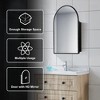 Wooakway Arch Metal Medicine Cabinet with Adjustable Shelves Recessed Wall Cabinet Wall Mounted Bathroom Storage Cabinet with Mirror Black/Gold - 4 of 4