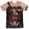 Men's Justice League Movie Wonder Woman Uniform (Front Back Print) Short Sleeve Costume T-Shirt - 2 of 4