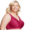 Glamorise Womens MagicLift Seamless Sports Wirefree Bra 1006 Ruby Red 40DD