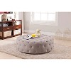 Cardiff Linen Modern Tufted Ottoman - Baxton Studio - image 4 of 4