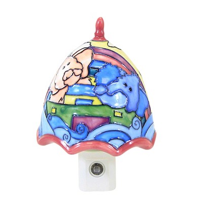 Boyds Bears Resin 5.0 Inch All Aboard Glowscape Noah's Ark  Elephant Plug-In Nightlights