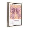 Stupell Industries Choose Joy Bow with Florals Floating Frame Canvas Art - 2 of 4