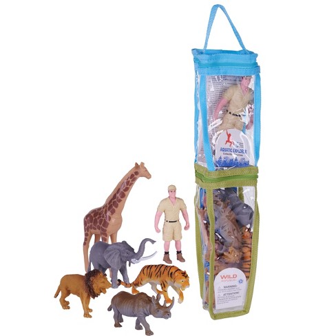 Wild Republic Nature Tube Double Diver Animal Care Specialist Figurines, 6 Pieces - image 1 of 1