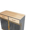 NicBex 47.64 Inch 4-Door Modern Sideboard Storage Cabinet with Drawers for Living Room,Office and Entryway,Dark Gray - 4 of 4