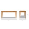 Solid Rubberwood & Rubberwood Veneer Modern Farmhouse Writing Desk with 1 Drawer and Fluted Design - 4 of 4