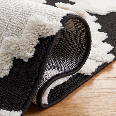 Ivory and Anthracite Square Hand-Knotted Wool Rug