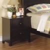NicBex 16 inch Wide Nightstand with 2 Drawers,Modern Side Table with Round Handle,Bedside Table for Bedroom,Living Room,Brown/Black - 2 of 4