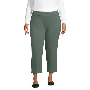Lands' End Women's Starfish Mid Rise Pull On Crop Pants - 1 of 3