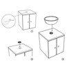 Aquaterior 3" Mounting Ring Spacer Chrom For Bathroom Glass Vessel Sink Drain Mount Support Silver - 4 of 4