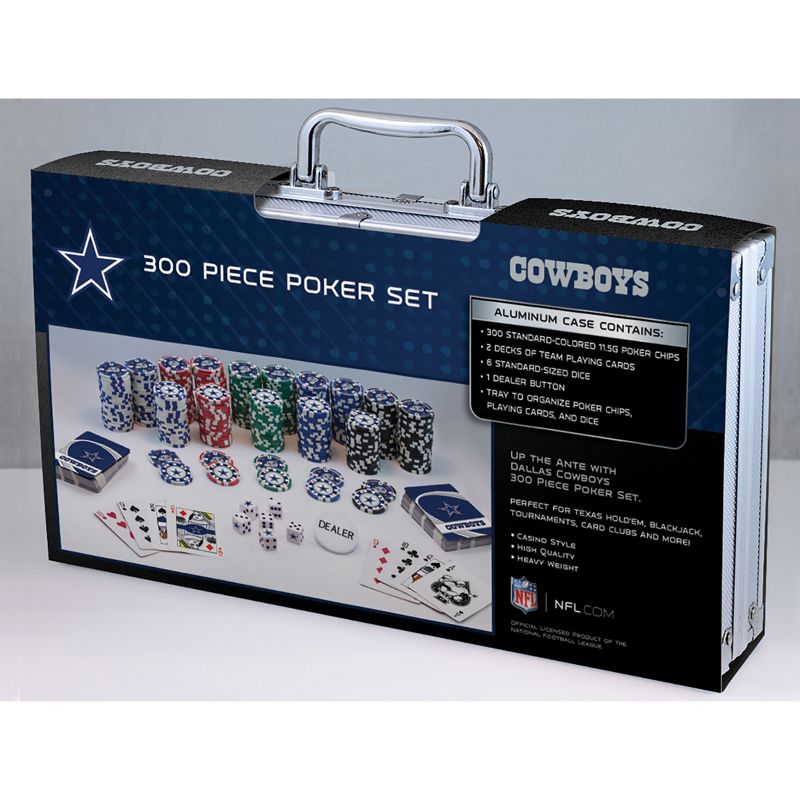 MasterPieces Casino Style 300 Piece Poker Chip Set - NFL Dallas Cowboys, 5 of 9