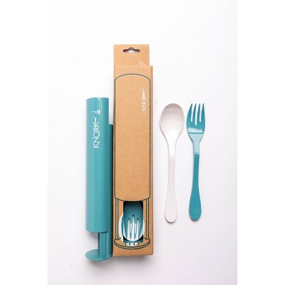 Knork 3pc Bamboo Eco Travel Silverware Set