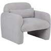Okak Fine Minimalist Accent Chair Teddy Fleece Armchair with Cozy Soft Pillow Single Sofa Chair for Living Room Study Bedroom - 3 of 4