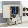 Video Combo Armoire Washed Oak - Inval: Laminate Frame, Metal Hardware, 70.9" High Storage Cabinet - 3 of 4