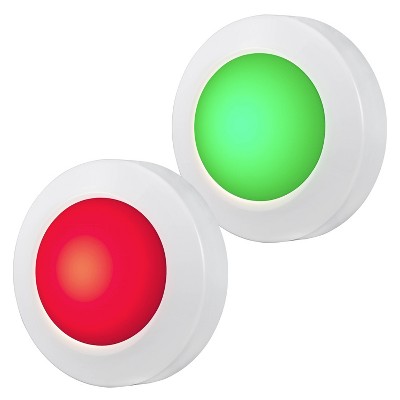 Battery Operated Color-Changing LED Touch Puck Lights 2-Pack