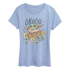 Women's - The Mandalorian - Floral Spring Grogu Short Sleeve Graphic T-Shirt - 1 of 3