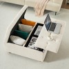 Leather Storage Ottoman Coffee Table with Lift Top, Faux Leather Tufted Upholstered Ottoman with Storage - 3 of 4
