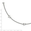 Black Bow Jewelry Stainless Steel Polished Butterfly Charms Anklet, 9-10 Inch - 4 of 4
