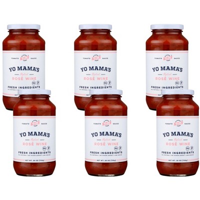 Yo Mama's Foods Rose Wine Pasta Sauce - Case of 6/25 oz
