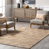 Nuloom Leva Square Tiled Jute Indoor Area Rug 5' x 8' in Natural - 2 of 4