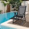 Outdoor Lounge Chairs Set Outdoor Patio Folding Chair with Retractable Footrest Portable Dining with Armrests Adjustable Recliner for Garden, Camping - 4 of 4