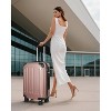 LUGGEX Carry On Luggage for Airplanes, Travel Suitcases with Spinner Wheels, Carry On 20 Inch, White Brown - 4 of 4