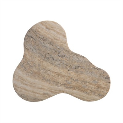 Gray Free Form Concrete Side Table, 23"