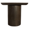 HomeRoots 24" Dark Brown Distressed Solid Wood Square Pedestal End Table - 4 of 4