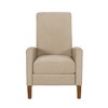 Fabric Push-Back Club Recliner with Rubberwood Legs and Contemporary Design - 2 of 4