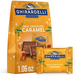 Ghirardelli Christmas Limited Edition Milk Chocolate Caramel Squares - 1.06oz - 1 of 4
