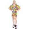 HAPPY BAY Women's Summer Mini Vacation Dress Beachwear Swim Suit Plus Size Beach Dress Coverups Party Bathing Suit Cover Ups 3X-4X Orange Floral - 3 of 4
