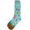 Memoi Men's New Jersey Rayon From Bamboo Crew Socks Aqua 10-13 - 3 of 3