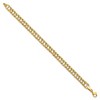 Black Bow Jewelry 14k Yellow Gold 7mm Double Curb Link Chain Bracelet, 7 Inch - 2 of 4